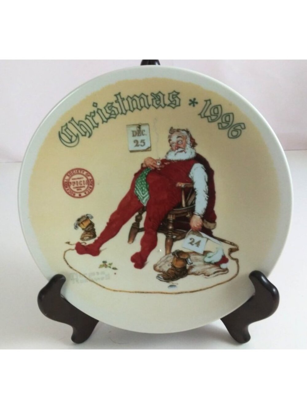 Knowles And To All A Good Night By Norman Rockwell Limited Edition Plate #19577A